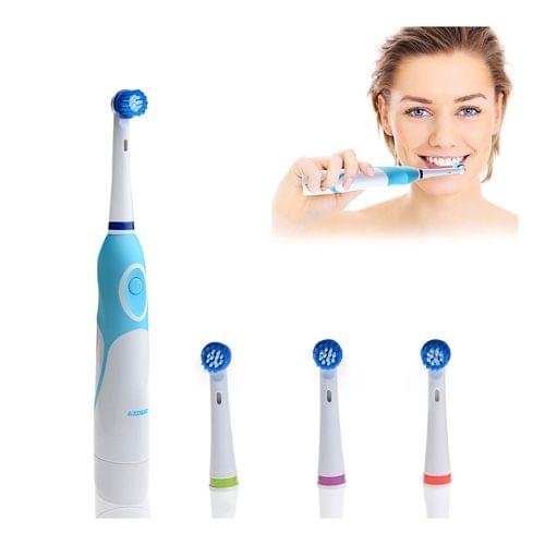 AZDENT Rotating Electric Toothbrush with 4 Brush Heads