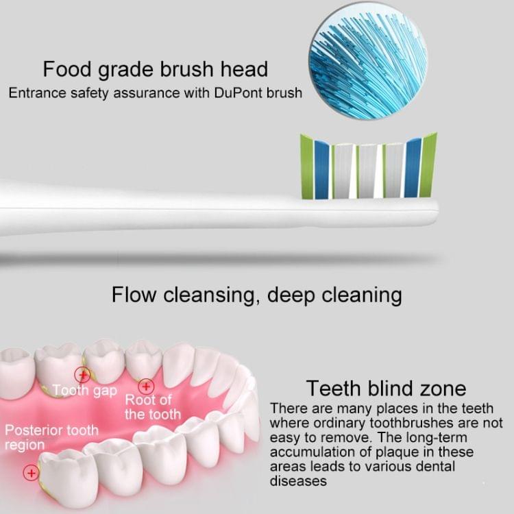 ESD 9000 5 Cleaning Modes USB Charger Sonic Electric Toothbrush (White)