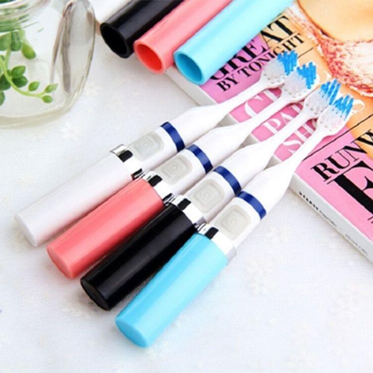 Adult Children Ultrasonic Electric Toothbrush Portable Electric Toothbrush IPX7 Waterproof Toothbrush(Black)