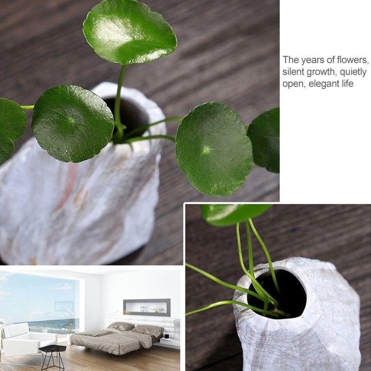 Creative Marble Pattern Flower Vase Tea Utensils Teaism Decorations (5)