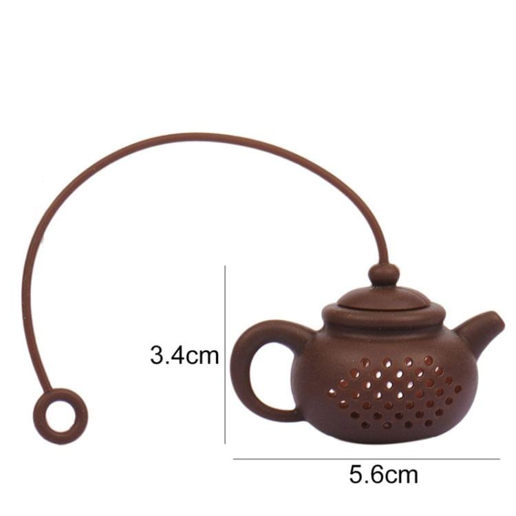 3 PCS Creative Silicone Tea Bag Tea Pot Shape Tea Filter Safely Cleaning Infuser(White)