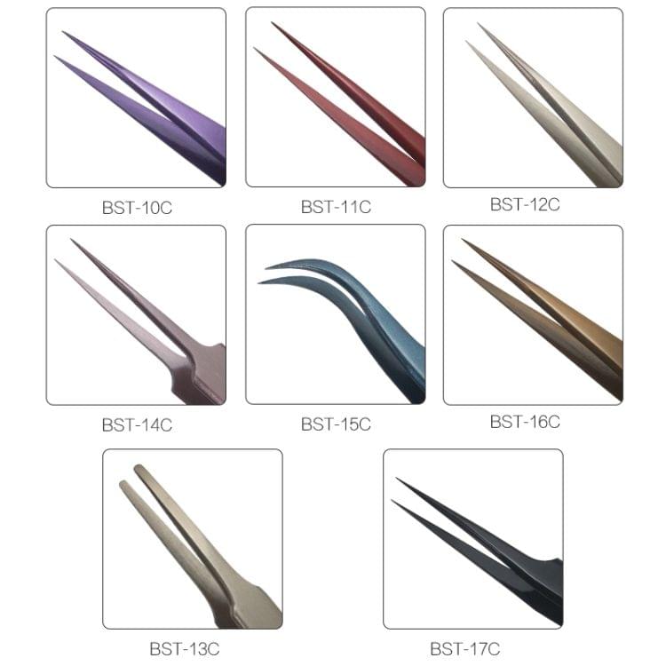 BEST BST-10C Extra Fine Point Color Eyebrow Tweezer