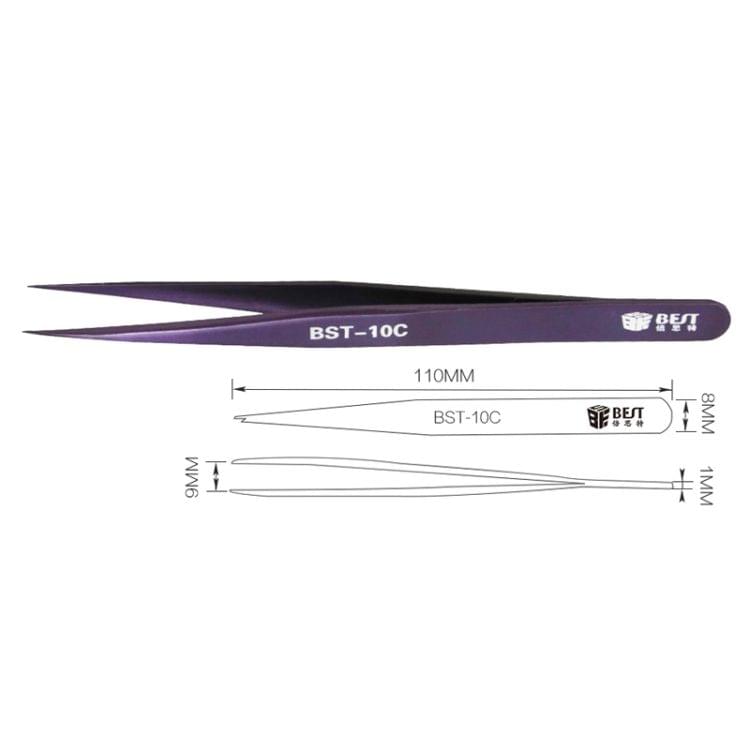 BEST BST-10C Extra Fine Point Color Eyebrow Tweezer