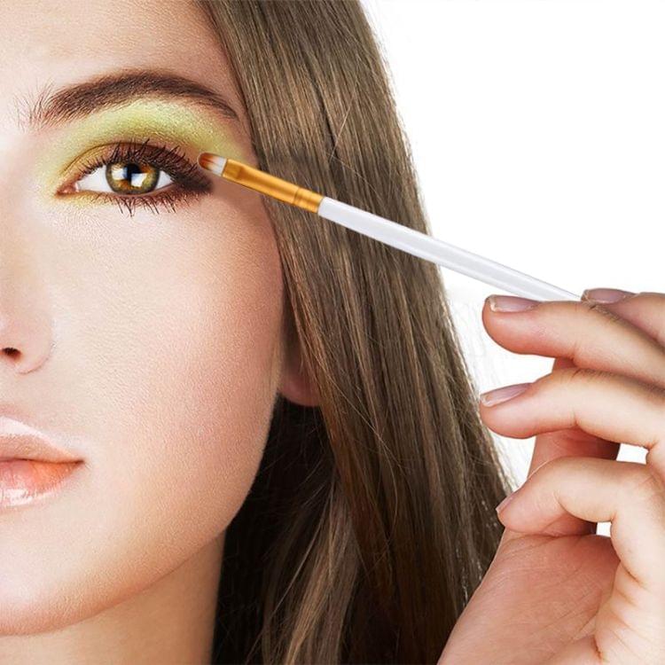 20 in 1 Plastic Handle Soft Head Foundation Eye Lip Multi-function Brush Makeup Tools(White+Gold)