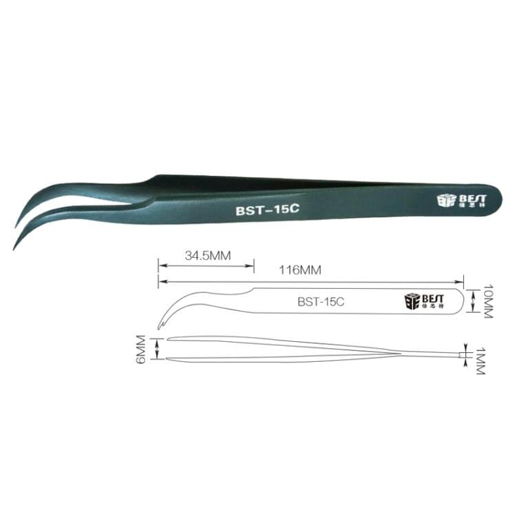 BEST BST-15C Color Eyelash tweezers