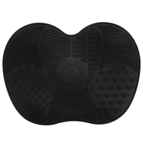 Silicone Brush Cleaner Mat Washing Tools for Cosmetic Make up Eyebrow Brushes Cleaning Pad Scrubber Board Makeup Clean Tool(Black)