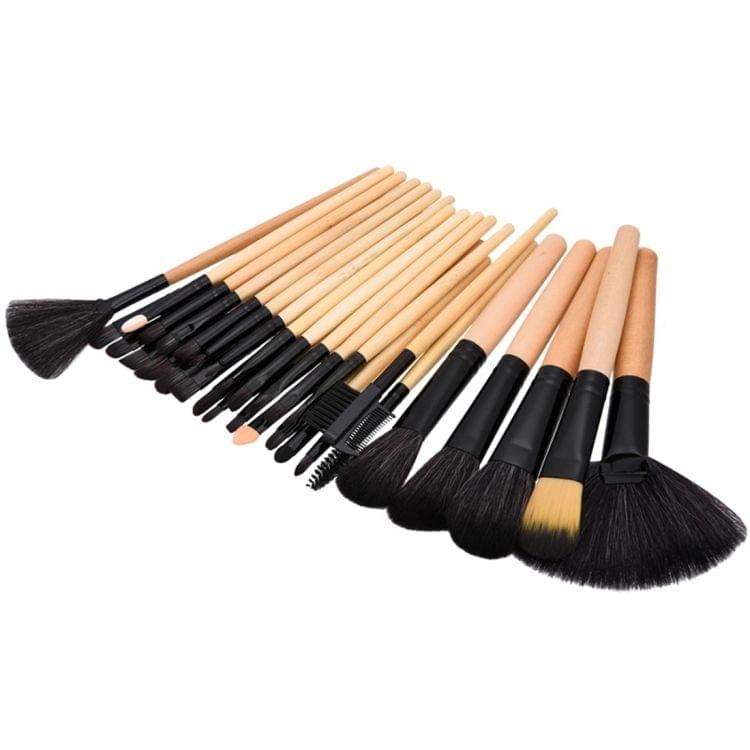 32 in 1 Wood Handle Makeup Brush Cosmetic Foundation Cream Powder Blush Makeup Tool Set (Wood)