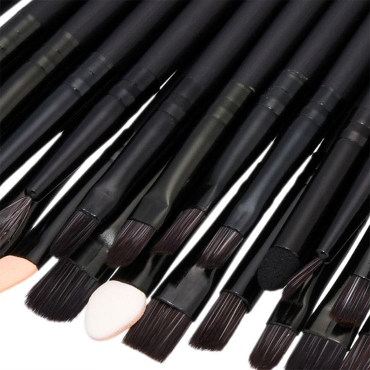 32 in 1 Wood Handle Makeup Brush Cosmetic Foundation Cream Powder Blush Makeup Tool Set(Black)
