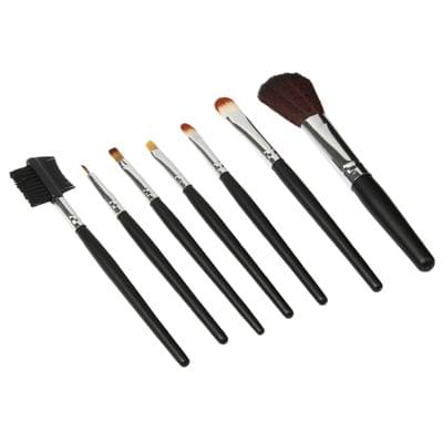 Foldable Trendy Panther Patterned Cosmetic Brush Case Bag Kit Set for Ladies 7PCS Brushes Facial Care Product