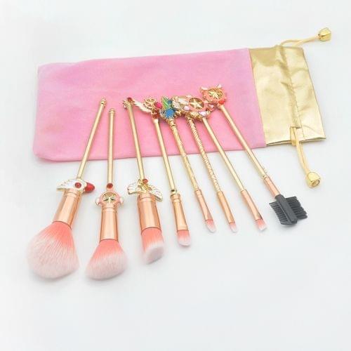 8 in 1 Variety Sakura Handle Eye Brush Multi-functional Makeup Brush