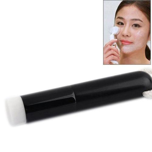 1pc Top Universal Black Wood Handle Washing Nose Clear Flat Head Brush