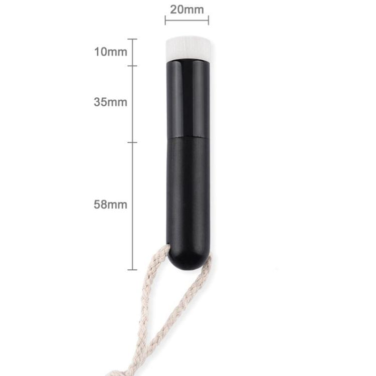 1pc Top Universal Black Wood Handle Washing Nose Clear Flat Head Brush