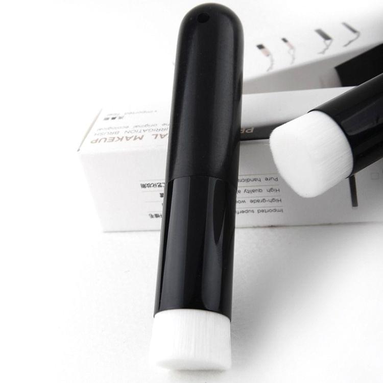 1pc Top Universal Black Wood Handle Washing Nose Clear Flat Head Brush