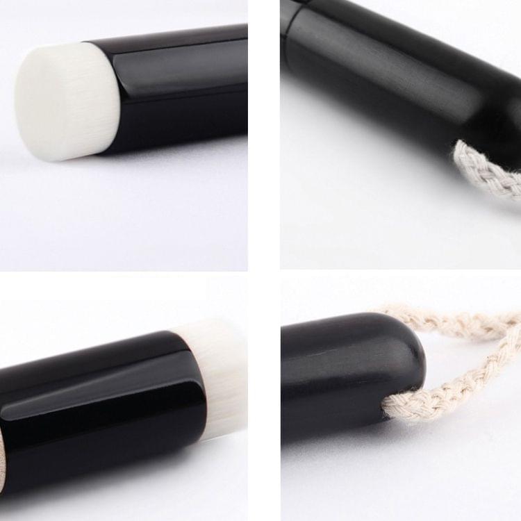 1pc Top Universal Black Wood Handle Washing Nose Clear Flat Head Brush