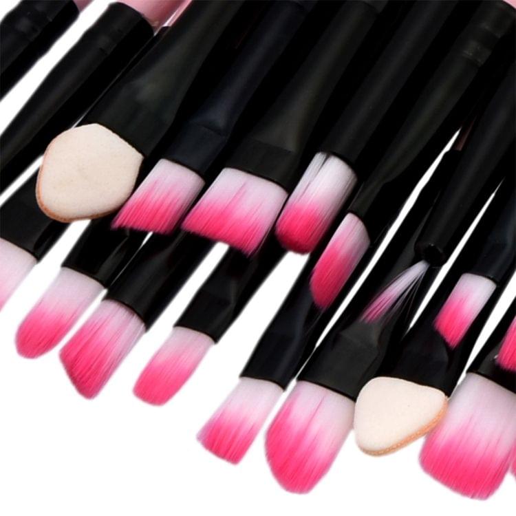 24 in 1 Wood Handle Makeup Brush Cosmetic Foundation Cream Powder Blush Makeup Tool Set(Pink)