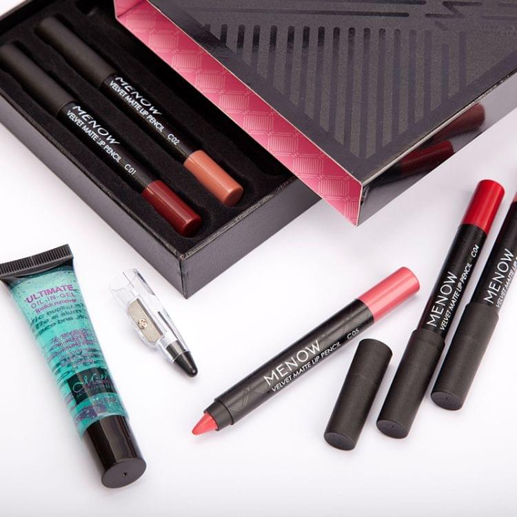 Lipstick Pen 6 / Set Gift Box Set Matte Non-stick Cup Lipstick Makeup(B)