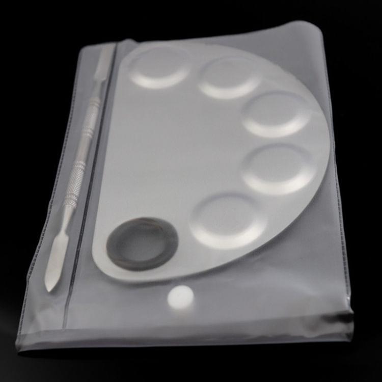 Make-up Semicircle Stainless Steel Palette 156x100mm