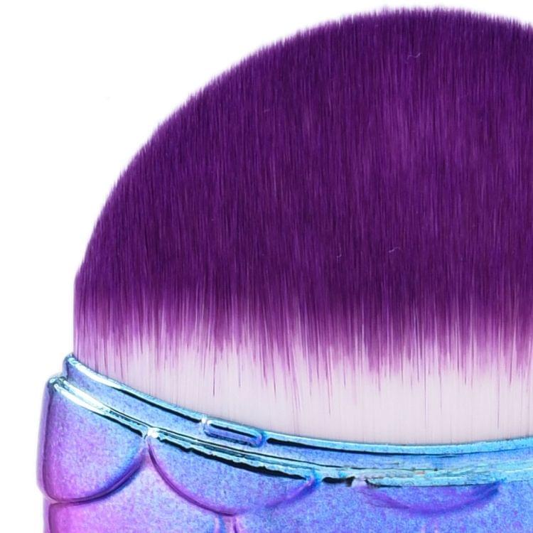 Fat Mermaid Style Plastic Handle Makeup Brush Cosmetic Foundation Cream Powder Blush Makeup Tool