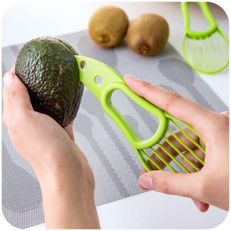 2 PCS 3 In 1 Avocado Slicer Shea Corer Fruit Peeler Cutter Pulp Separator Plastic Knife Kitchen Vegetable Tools