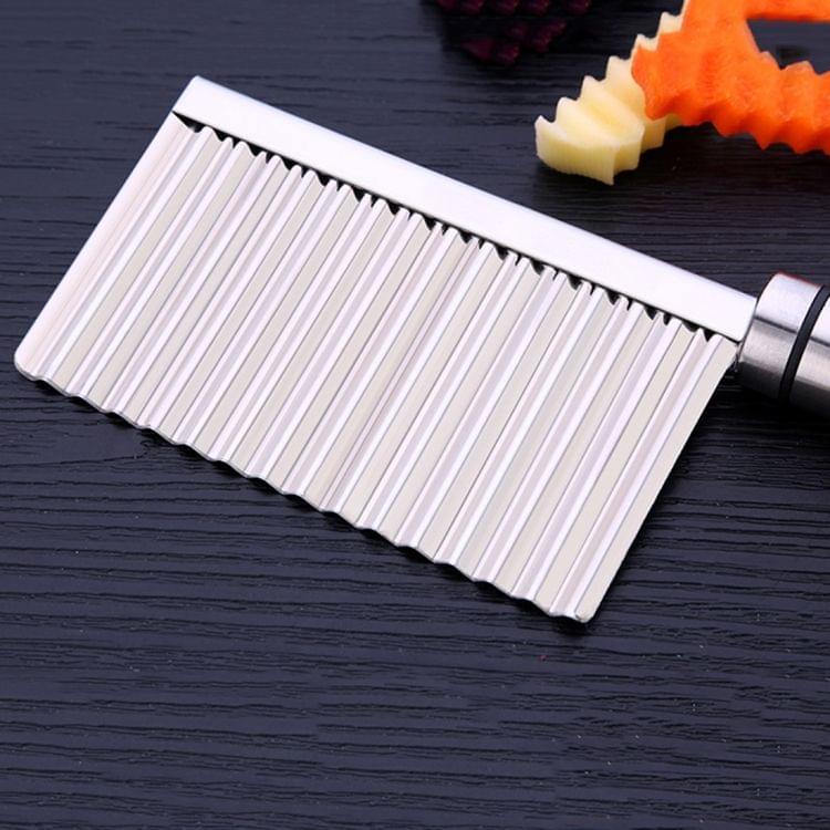 SSGP Stainless Steel Potato Wavy Edged Cutter Knife Potato Slicer, Length: 22.5cm