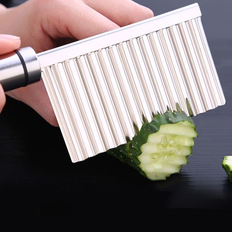 SSGP Stainless Steel Potato Wavy Edged Cutter Knife Potato Slicer, Length: 22.5cm
