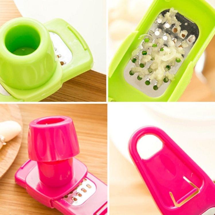 2 PCS Multi-function Grinding Garlic Ginger Mill Cut Garlic Press Utensils Grater Planer Tool(Green)