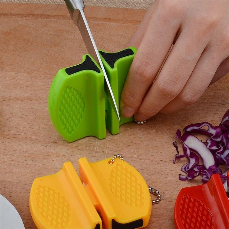 Butterfly Type Portable Mini Kitchen Knife Sharpener Camping Pocket Knife Sharpener(YELLOW)