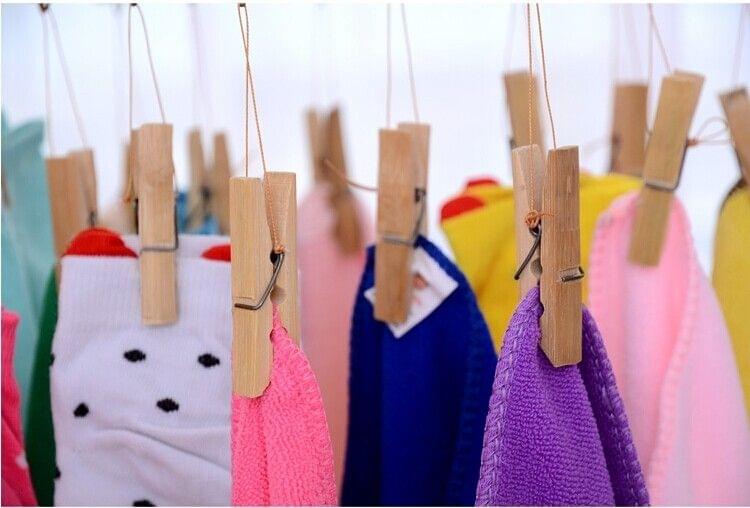 Bamboo Folding Drying Rack (Specification: 16 clip)