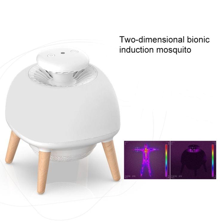 4W Ultraviolet Mosquito Trap Lamp USB Electric Pest Repeller Intelligent Light Control (White)