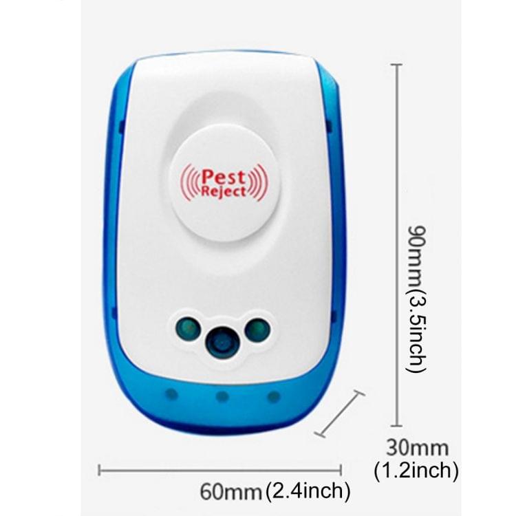2W Electronic Ultrasonic Anti Mosquito Rat Insect Pest Repeller with Light, US Plug, AC 90-250V