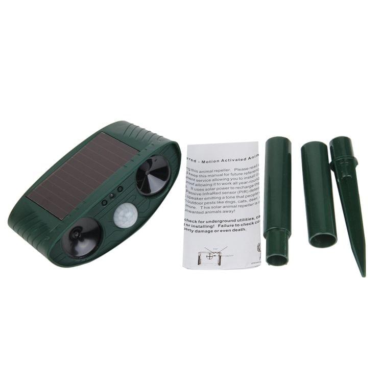 Powerful Ultrasonic Solar-powered Animal Repeller With PIR Sensor & Light Sensor