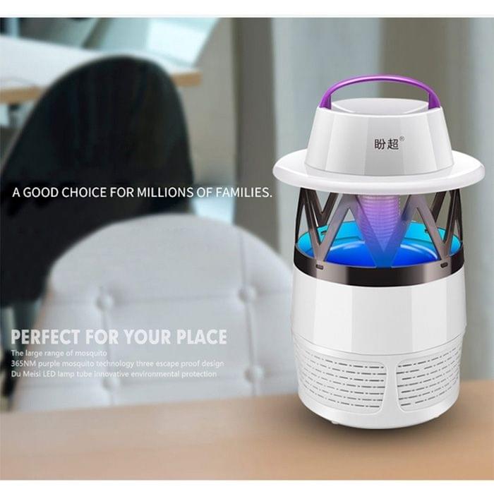 5W 6 LEDs USB Powered No Radiation Mute Photocatalyst 7-blade Fan Mosquito Killer Lamp (Black)