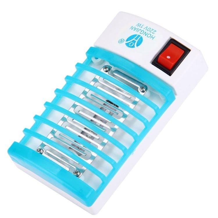 1W Efficient 4-LED Mosquito Killer Night Lamp, EU Plug, AC 220V(Blue)
