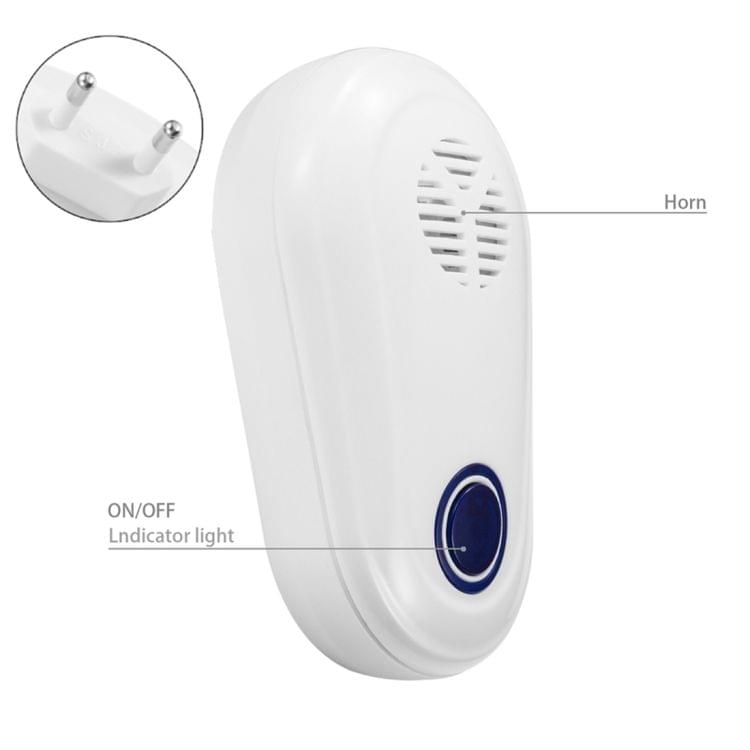 4W Electronic Ultrasonic Anti Mosquito Rat Mouse Cockroach Insect Pest Repeller, EU Plug, AC 90-250V(White)