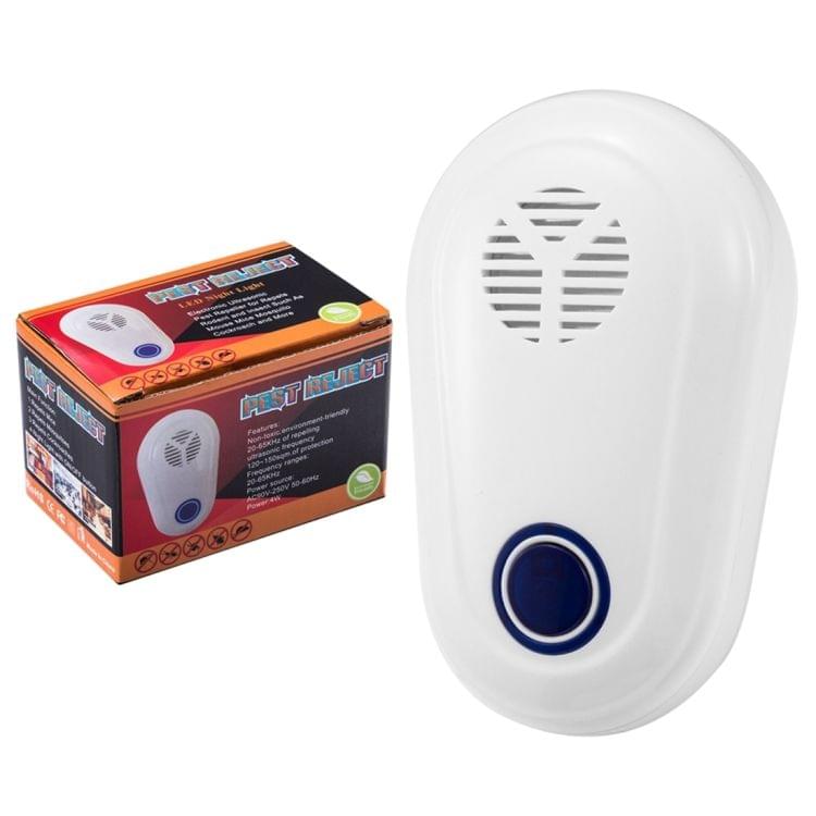 4W Electronic Ultrasonic Anti Mosquito Rat Mouse Cockroach Insect Pest Repeller, EU Plug, AC 90-250V(White)