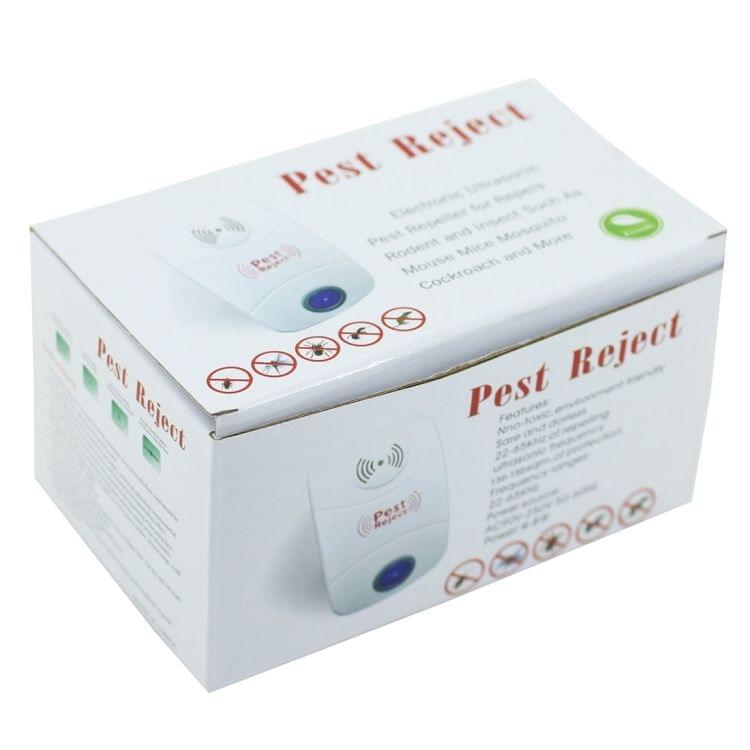 Electronic Ultrasonic Mosquito Rat Pest Control Repeller with LED Light, US Plug, AC90V-250V(White)