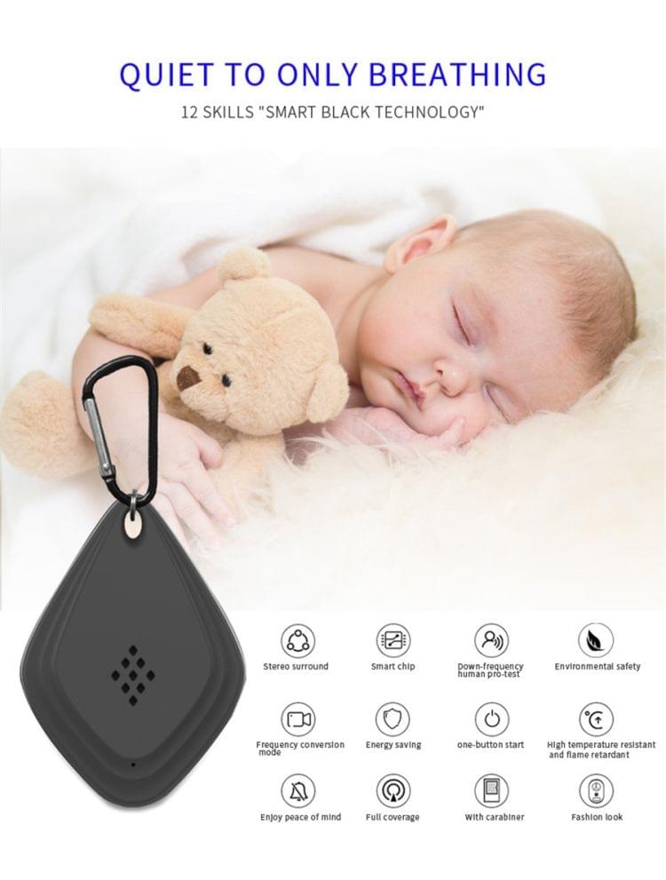 Outdoor Mosquito Repellent Portable Ultrasonic Insect Repellent Insecticide USB Charging Intelligent Frequency Conversion(White)