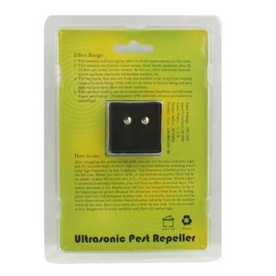 EU Plug Ultrasonic Pest Repeller Electro Magnetic (Black)