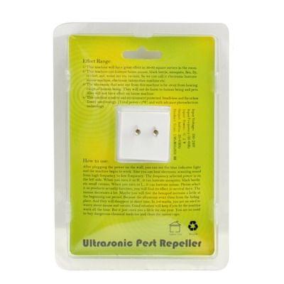 EU Plug Ultrasonic Pest Repeller Electro Magnetic (White)