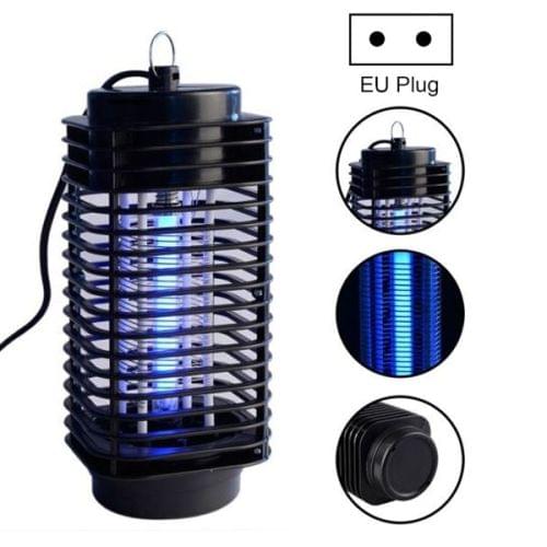3W Microwave Insect Killer Electric Mosquito Fly Bug Insect Control with Trap Lamp, AC 220V, EU Plug(Black)