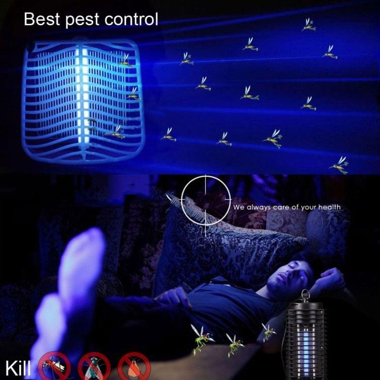 3W Microwave Insect Killer Electric Mosquito Fly Bug Insect Control with Trap Lamp, AC 220V, EU Plug(Black)
