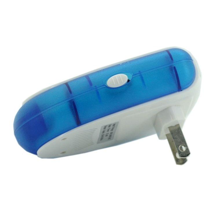 6W Electronic Ultrasonic Electromagnetic Wave Anti Mosquito Rat Insect Pest Repeller with Light, US Plug, AC 90-240V(Blue)