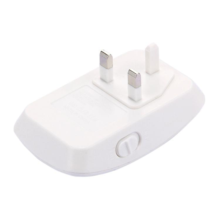 Electronic Ultrasonic Mosquito Rat Pest Control Repeller with LED Light, UK Plug, AC90V-250V(White)