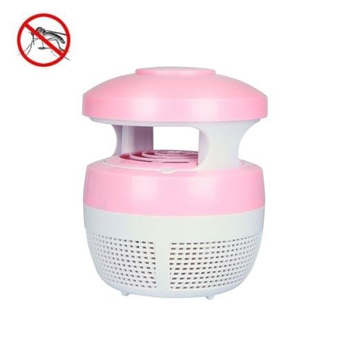 5W 6 LEDs No Radiation Mute Photocatalytic 7-blade Fan USB Mosquito Killer Lamp(Pink)