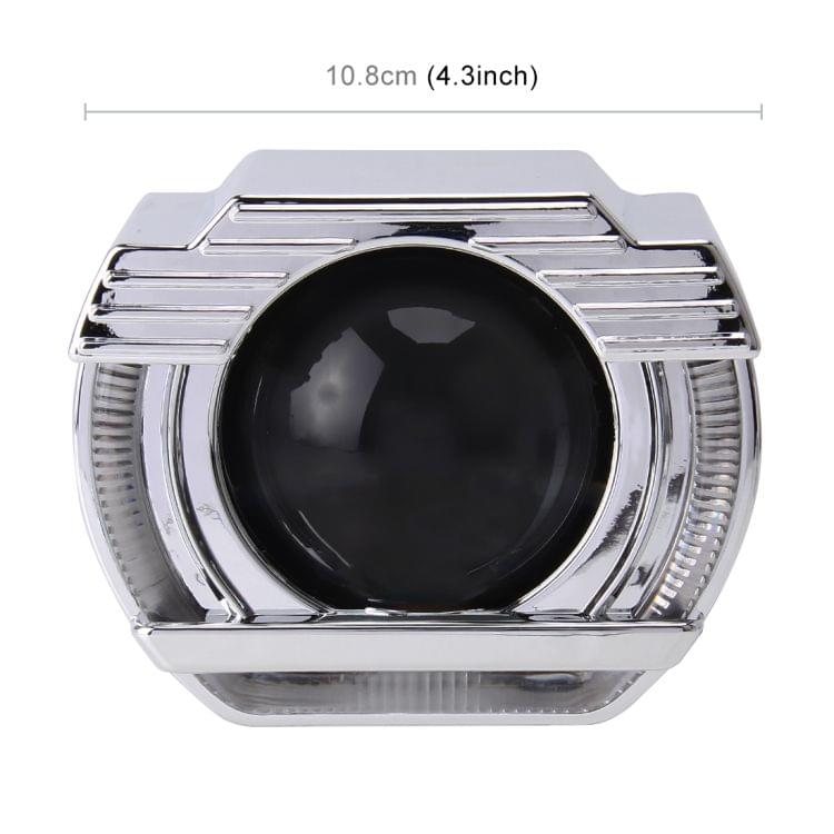 IPHCAR G151 H1 2.5 inch 12V Bi-Xenon Projector Lens Headlight with Exquisite Angle Eyes Decoration for Left Driving (White Light)
