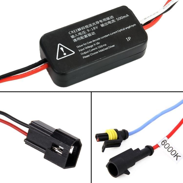 IPHCAR G262S 2 PCS H1 2.5 inch 12V Double Light Bi-Xenon Projector Lens Headlight with Light Bulb for Left Driving (White Light)