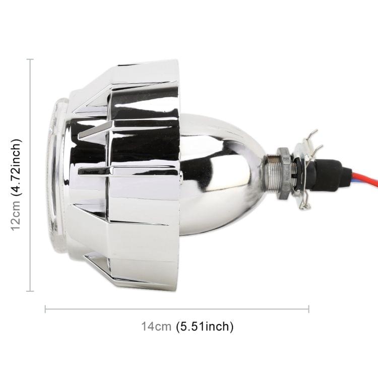 IPHCAR G262S 2 PCS H1 2.5 inch 12V Double Light Bi-Xenon Projector Lens Headlight with Light Bulb for Right Driving (White Light)