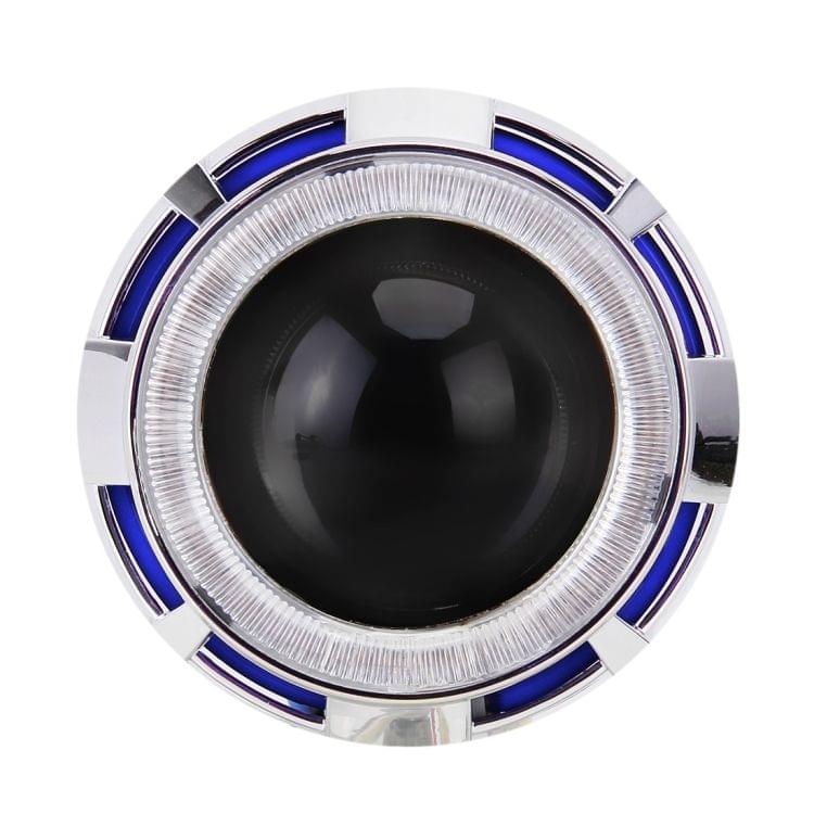 IPHCAR M803 H1 2.5 inch 12V Bi-Xenon Projector Lens Headlight with Exquisite Angle Eyes Decoration for Left Driving(Blue)