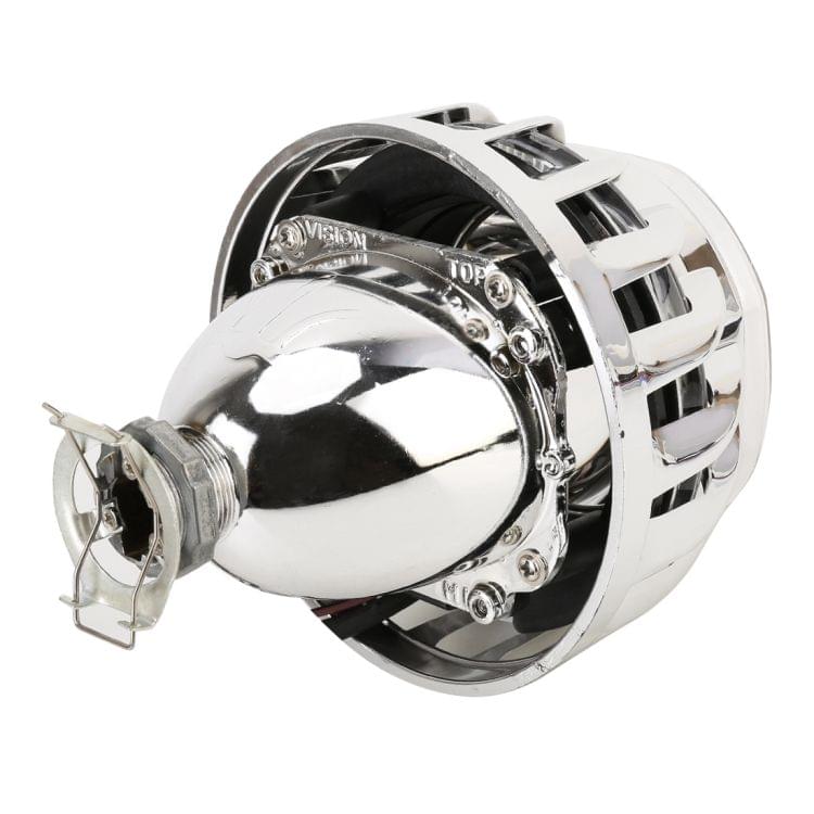 IPHCAR F2S 2 PCS H1 2.5 inch 12V Double Light Bi-Xenon Projector Lens Headlight with Light Bulb for Right Driving (White Light)