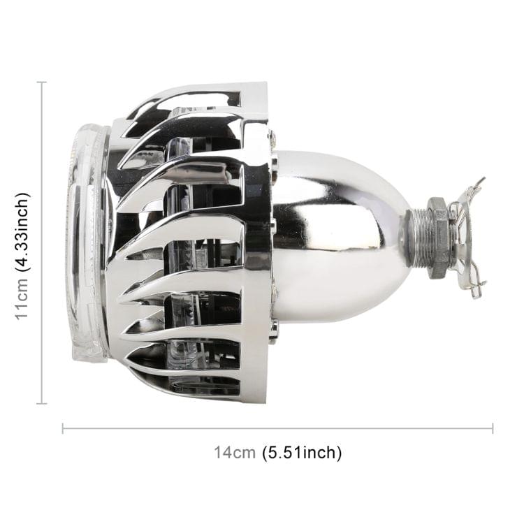 IPHCAR F2S 2 PCS H1 2.5 inch 12V Double Light Bi-Xenon Projector Lens Headlight with Light Bulb for Right Driving (White Light)